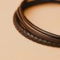 Preview: Dreifaches Armband mit braunem italienischem Nappaleder - Arte Brown